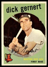 1959 Topps Baseball Card Dick Gernert Boston Red Sox #13 EX-MT