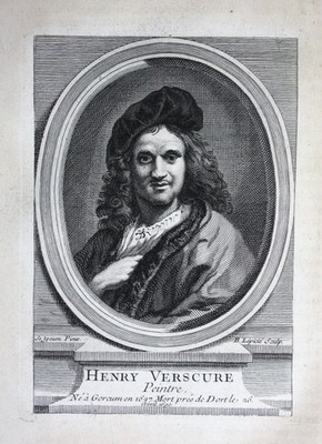 Hendrik Verschuring painter Maler peintre Kupferstich Portrait engraving gravure