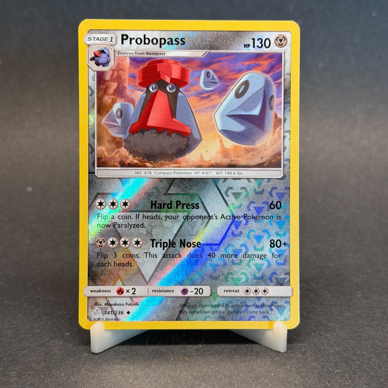 Pokemon - Probopass 141/236 - Reverse Holo - Cosmic Eclipse - NM/M