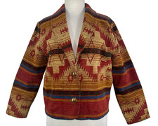 Silverado Sz S Vintage Aztec Tapestry Western Country Long Sleeve Blazer Jacket