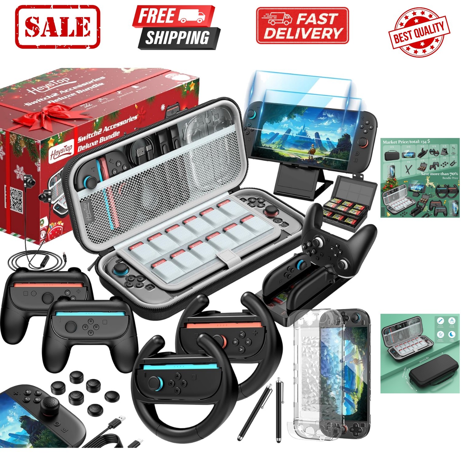 Switch 2 Accessories Bundle for Nintendo,Switch 2 Accessories Kit 2025 for Ni...