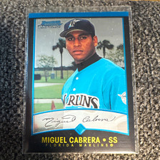 Bowman Chrome Miguel Cabrera Florida Marlins Rookie Baseball Card #249 ERROR. rookie card picture