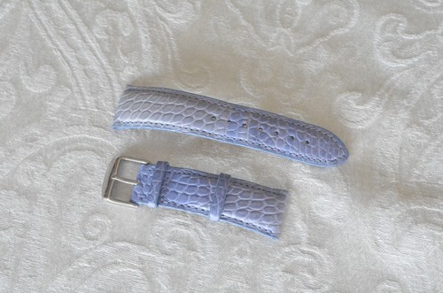 Hadley Roma 21mm Alligator Strap Light Blue