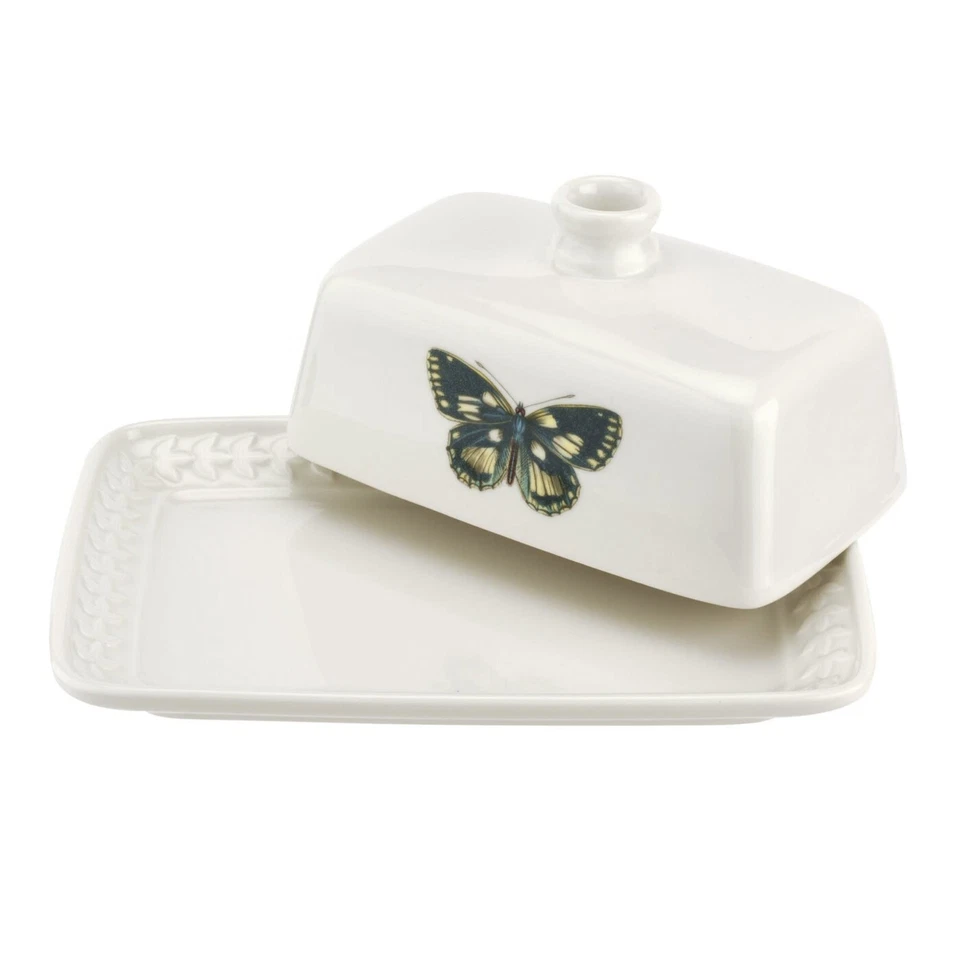 Portmeirion Botanic Garden Harmony Covered Butter Dish, 7.5 Inch-Dishwasher Safe - Image 2 of 4