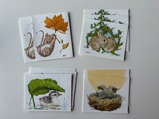 Vintage Set 10 Cute Animal Cards, 4 designs, Bright 'n' Breezy, Current Inc