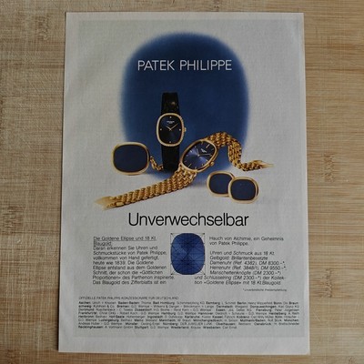 Patek Philippe Ellipse 1978 Vintage Ads Werbung Anzeige Reklame Advert yellowed