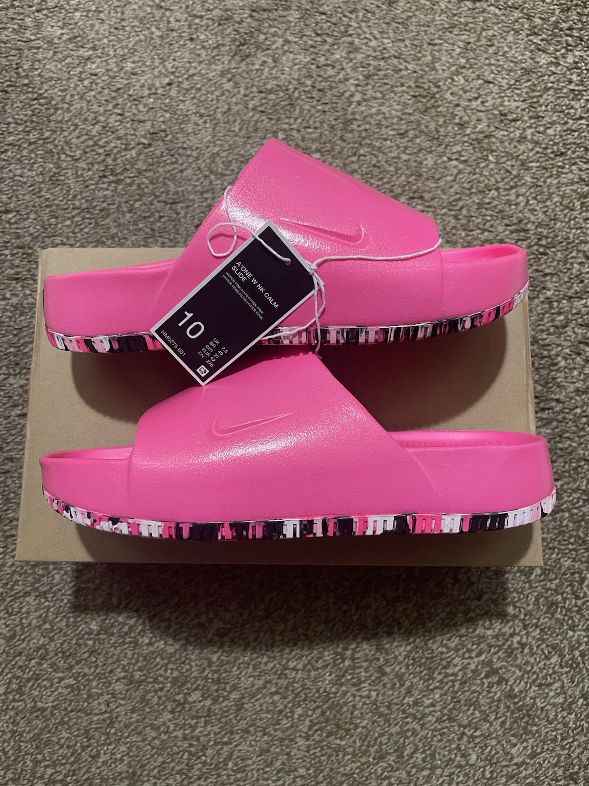 *Nuovo* [TG.10 WMNS] Nike A'ja Wilson A'One Calm Slide HM0275 601 Hyper Pink