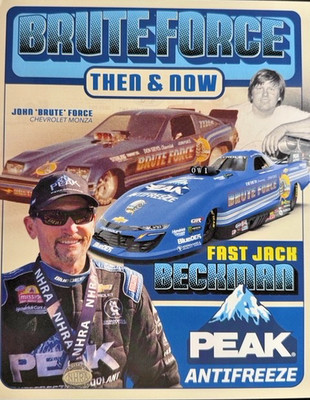 ''VRHTF NHRA ''FAST JACK BECKMAN'' BRUTE FORCE THEN & NOW PEAK FUNNY CAR HAND OUT''
