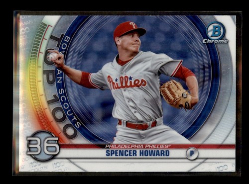 2020 Bowman Chrome Bowman Scouts Top 100 #BTP-36 Spencer Howard Phillies