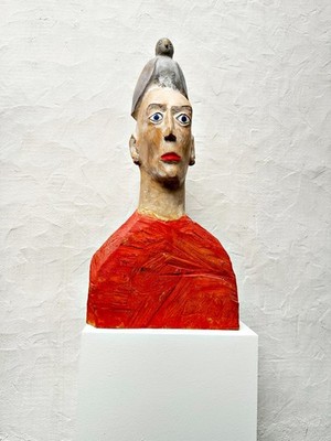 peter hermann sculptor large wooden sculpture Ludwigsburg