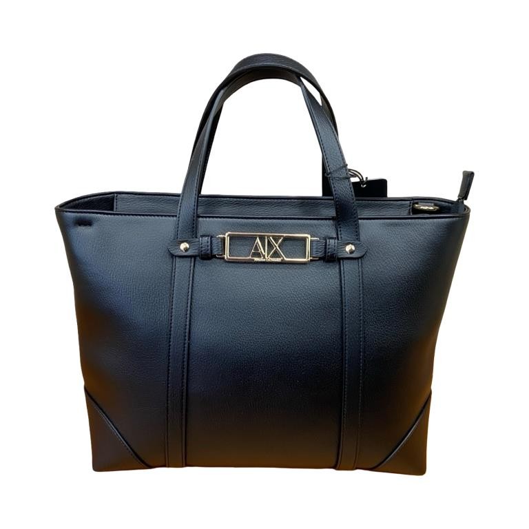 ARMANI AX borsa donna shopper MEDIA da Braccio con tracolla applicabil NERO 2609
