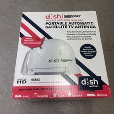 DISH KING TAILGATOR 4 PORTABLE AUTOMATIC SATELLITE TV ANTENNA RV CAMPING