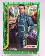 2025 Topps Chrome Formula 1 F1 Fernando Alonso /99 Green RayWave Parallel