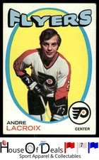 1971-72 Topps #33 Andre Lacroix Philadelphia Flyers NHL Hockey Card