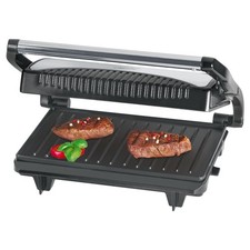 Clatronic Multigrill MG 3519 edelstahl/schwarz, Edelstahlgehäuse, 700 Watt, NEU