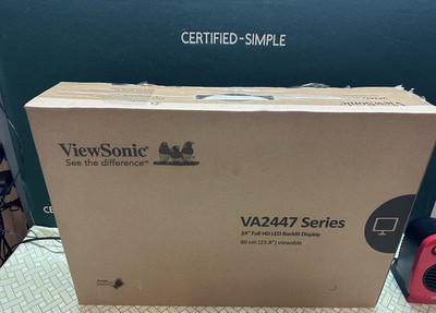 ViewSonic VA2447-MH 24'' 1080p LED Monitor HDMI VGA FreeSync 75Hz. NOB