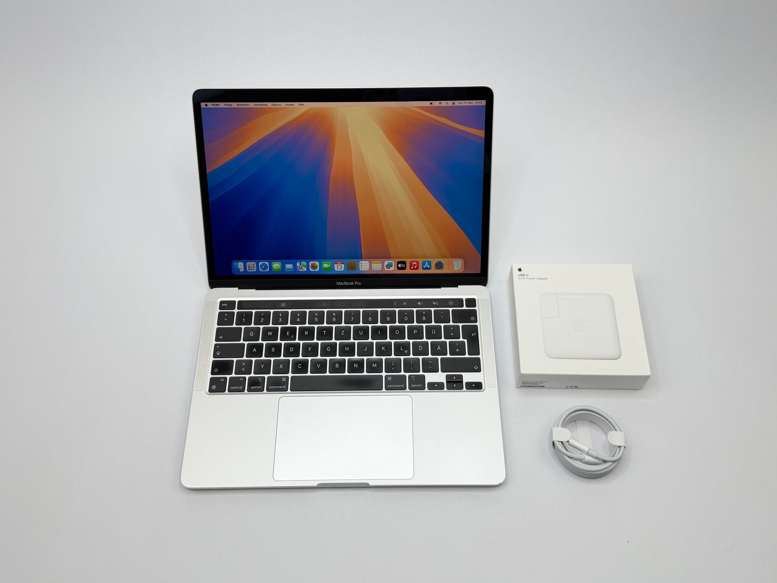 Apple MacBook Pro Retina 13,3“ M1 8C CPU 8C GPU 512 GB SSD 16 GB Ram 2020 Silber