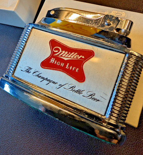 Vintage Miller High Life Desk Lighter refillable in original box