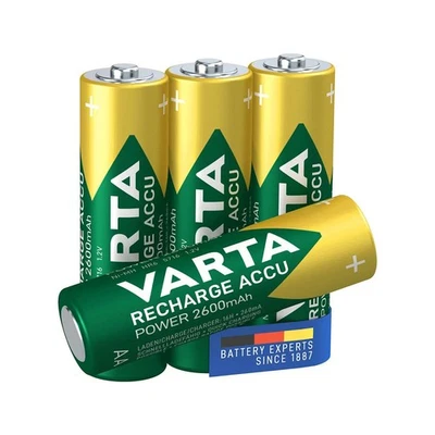 Varta Batterie Rechargeable NiMH AA 1.2 V 2600 mAh 4-Blister Vert - Photo 1/4