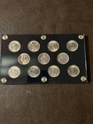 US WARTIME SILVER NICKELS SET COMPLETE ~~ 11 COINS in DISPLAY CARD — photo 2