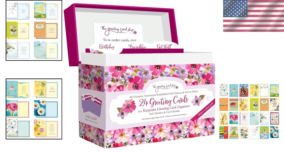 Elegant All Occasion Greeting Card Assortment - 24 Cards & Envelopes in Box - Image 2 of 4