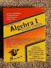 ExamBusters Algebra I Study Cards Flashcards Test Prep Math