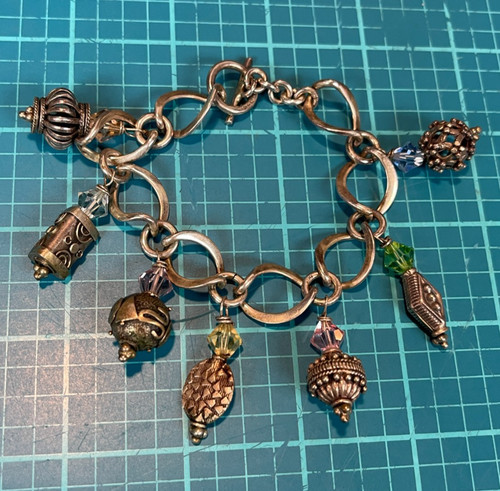 925 Sterling Silver Chunky Charm Bracelet