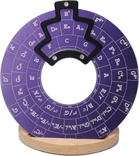 Circle of Fifths Wheel Metal Chord Wheel Melody Tool with Stand Holder & Guit...