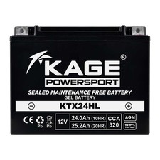 Batterie GEL Starterbatterie KAGE YTX24HL-BS für Honda CBX 1000 GL 1500 Goldwing