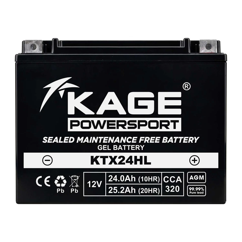 Batterie Gel de Démarrage KAGE YTX24HL-BS pour Honda CBX 1000 Gl 1500 Goldwing - Photo 1/4