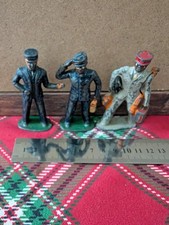 Vintage Barclay Figures x 3 Train related Black People