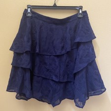 Ted Baker London Navy Blue Tieri Asymmetrical Mini Skirt Ted Size 2 US 4-6