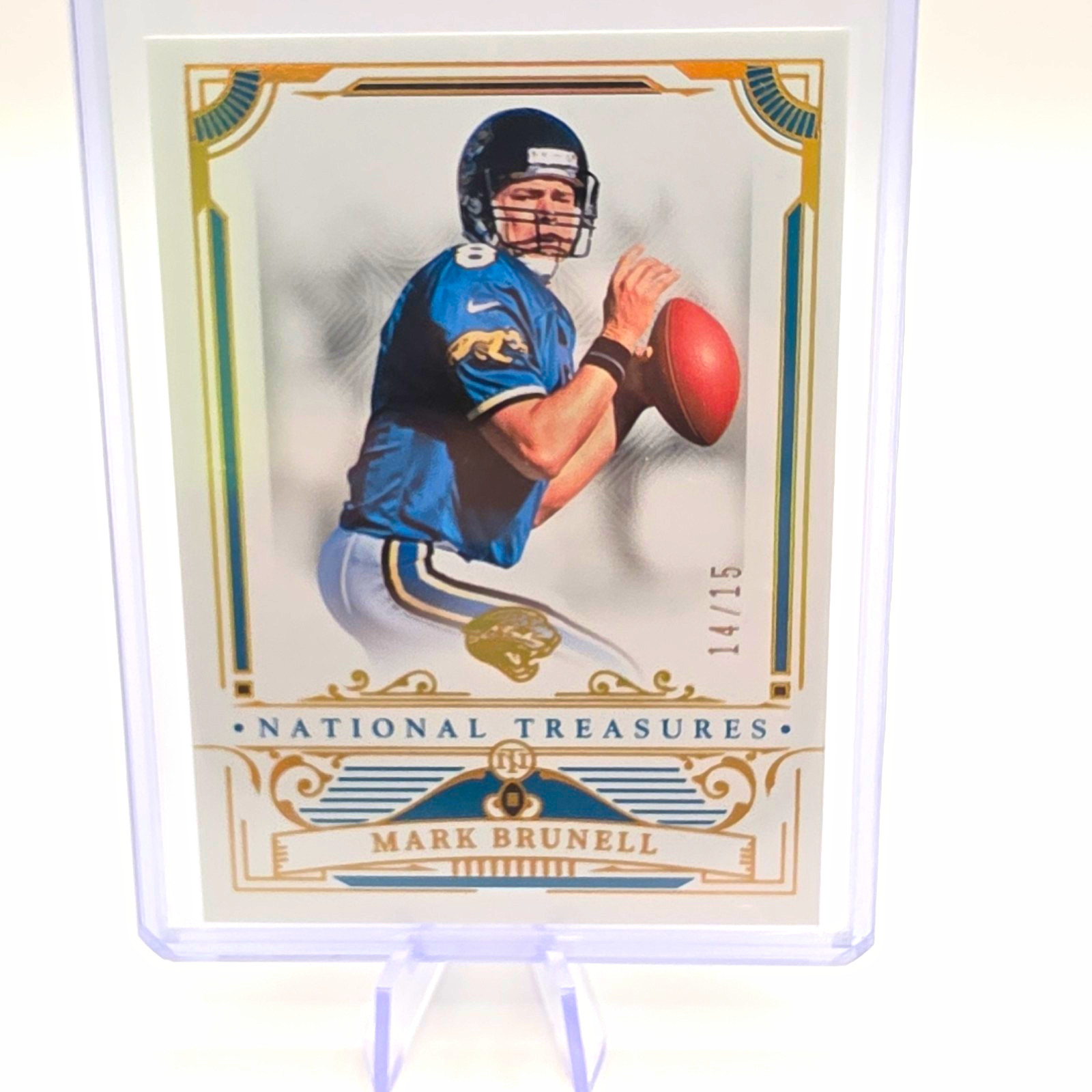 Panini 2025 National Treasures Mark Brunell Holo Gold /15 MEM #46 Jags