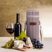 Wine Carrier Bag Insulated 1 Bottle Cooler Protection Carrying Tote Case Travel