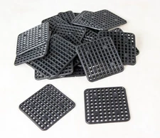 Heavy Duty Black Square Plastic Drainage Mesh, Screen for Bonsai Pot  2" - 6"