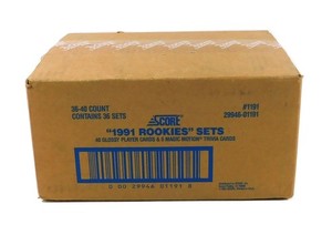 1991 Score Baseball Glossy Rookies Set Case (36 Sets - 40 Cards per Set)