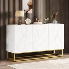 Hochglanz Sideboard Modern Kommode Anrichte Schrank Buffetschrank 3 Türen​ 130cm