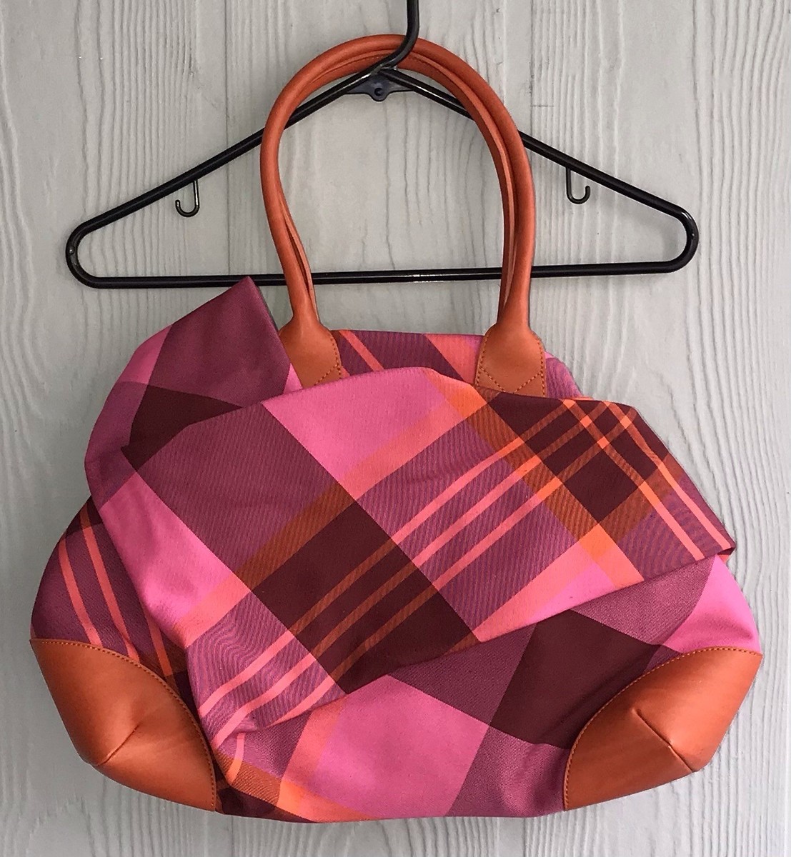 美品★Vivienne Westwood ピンクと紫のチェック柄バックパック 美品☆Vivienne Westwood ピンクと紫のチェック柄バックパック 美品