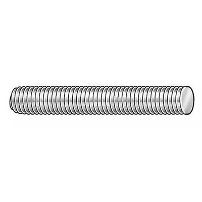 Fully Threaded Rod, 3/4''-16, 12 In, Steel, Grade 2, Zinc Plated Finish, 56090