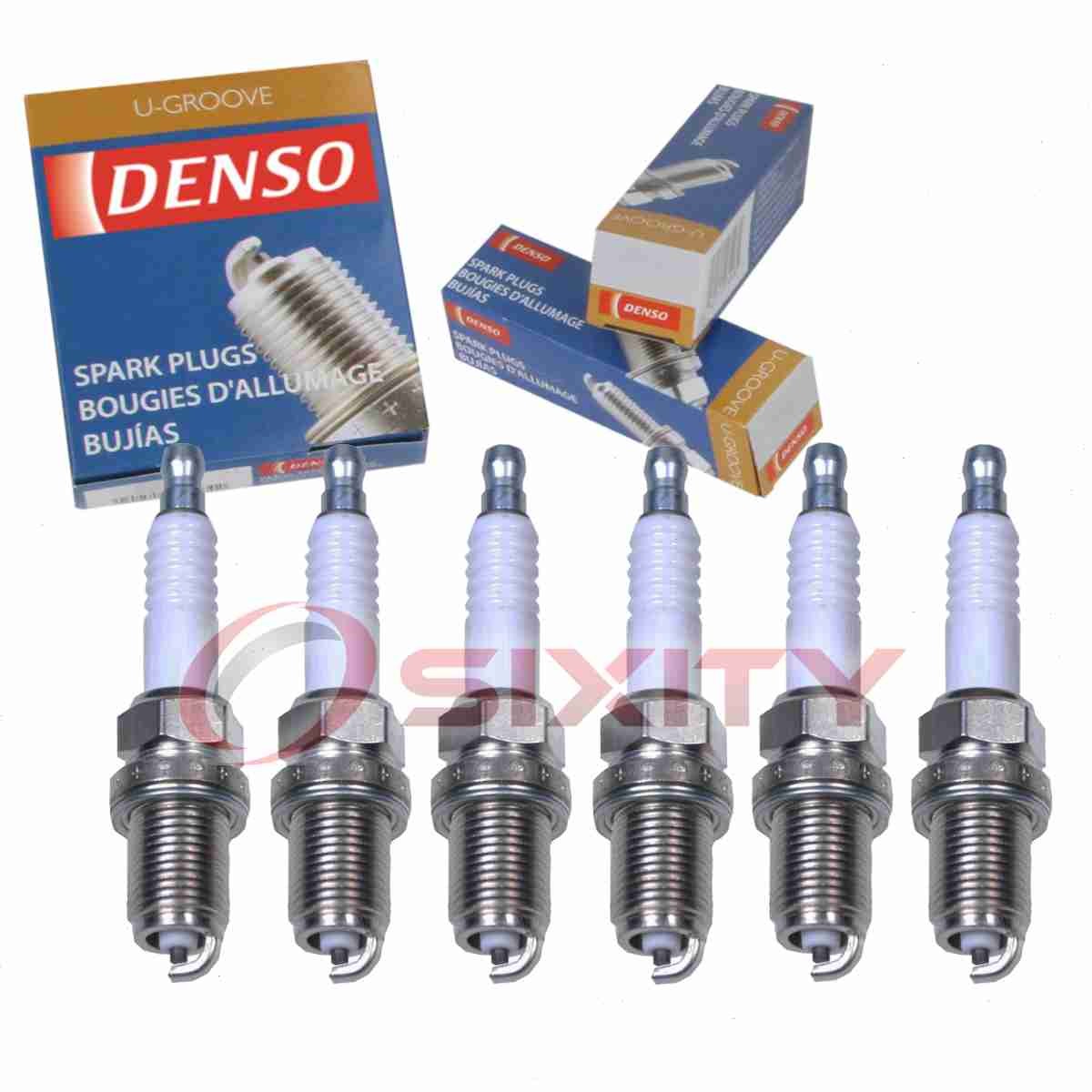 6 pc DENSO 3010 Standard U-Groove Spark Plugs for XS3922 Q22PR-U 91 12 541 tl