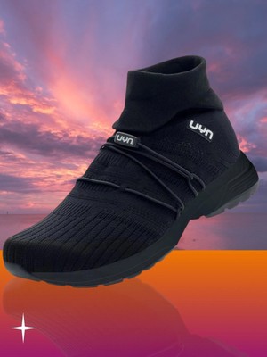 UYN FREE FLOW TUNE BLACK Gr 42 LAUFSCHUHE SPORTSCHUHE SNEAKER UNISEX 