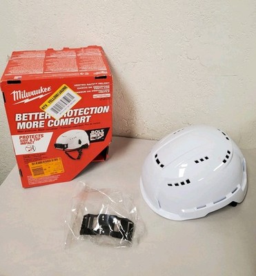 *READ DESCRIPTION* Milwaukee BOLT White Type 2 Class C Vented Safety Helmet