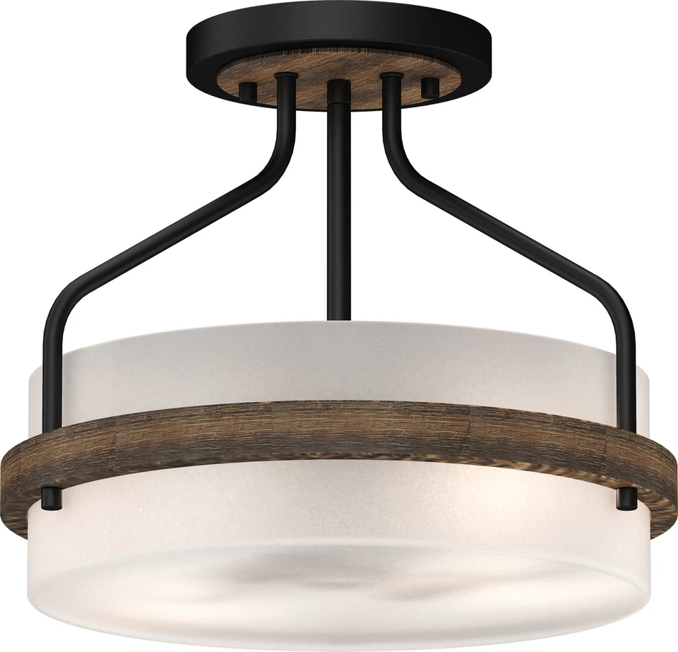 Volume Lighting 4743 Emery 2 Light 13"W Semi-Flush Ceiling - MultiColor