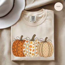 Fall Pumpkins T-Shirt, Autumn Shirt, Thanksgiving Variety Pumpkin Shirt