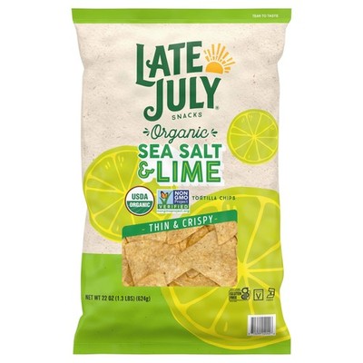 LATE JULY ORGANIC MULTIGRAIN CHIPS 28 OZ