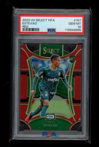 2023-24 Panini Select FIFA #157 Estevao - Red RC rookie PSA 10