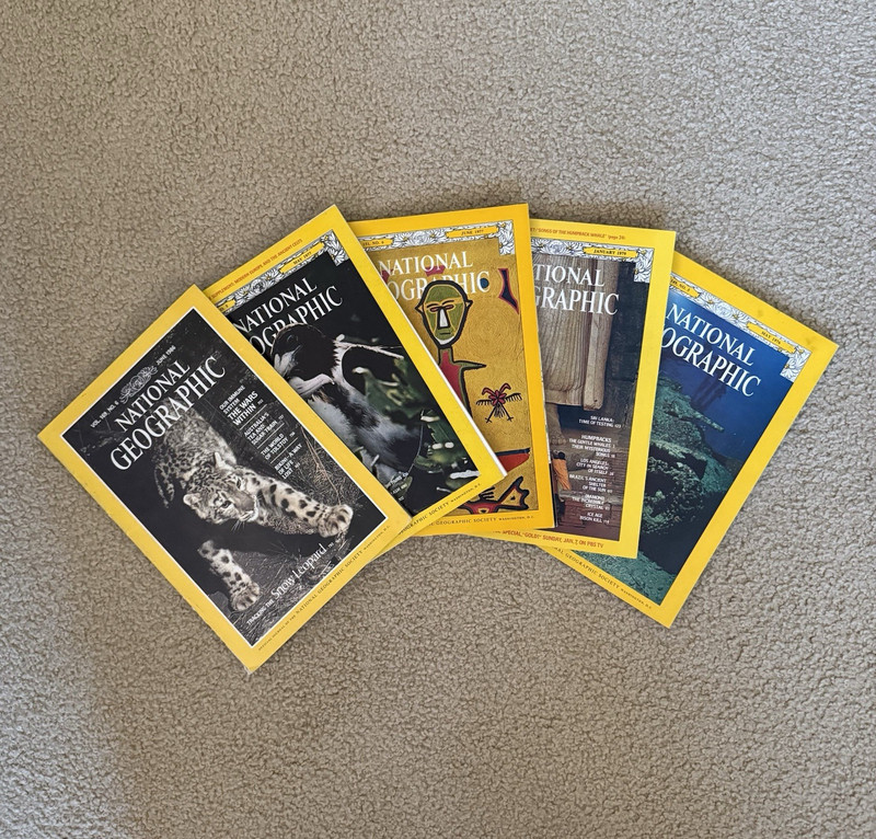 National Geographic Lot of 5 - 1976, 1977, 1979, 1986