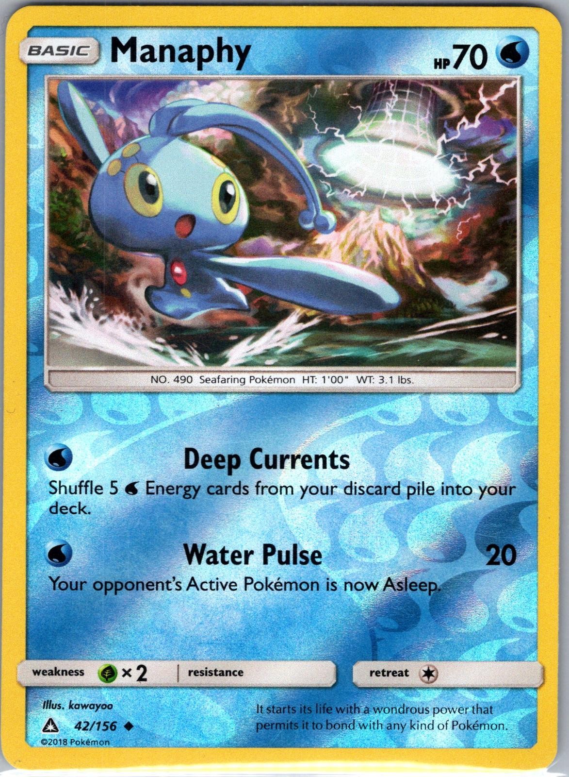 Manaphy 42/156 Uncommon Ultra Prism Pokemon Reverse Holo Lightly Played