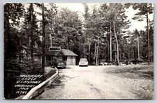 Lodge Inn Food Liquor Naubinway Michigan Upper Peninsula c1940 Real Photo RPPC
