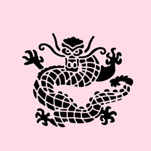 4 dragon stencil asian oriental craft template paint templates
